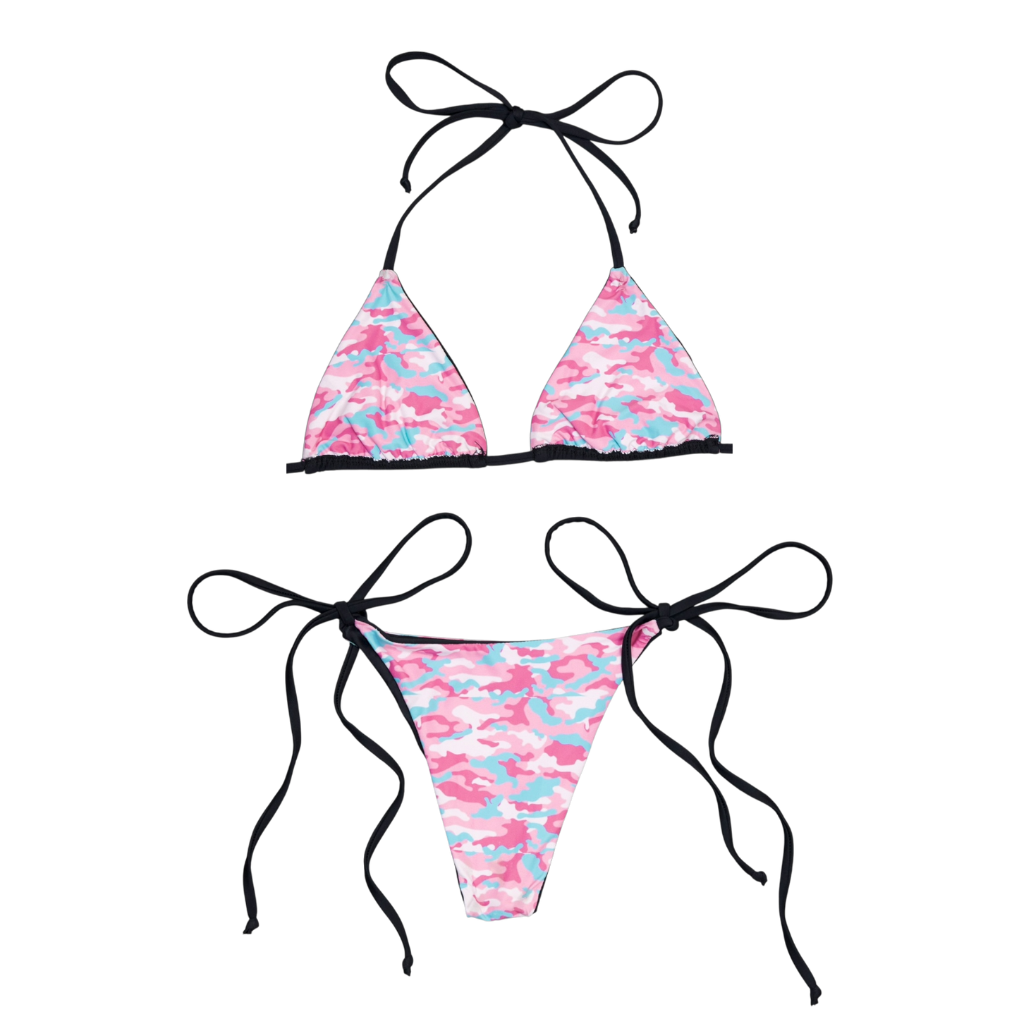 Camo Laced Bikini Top