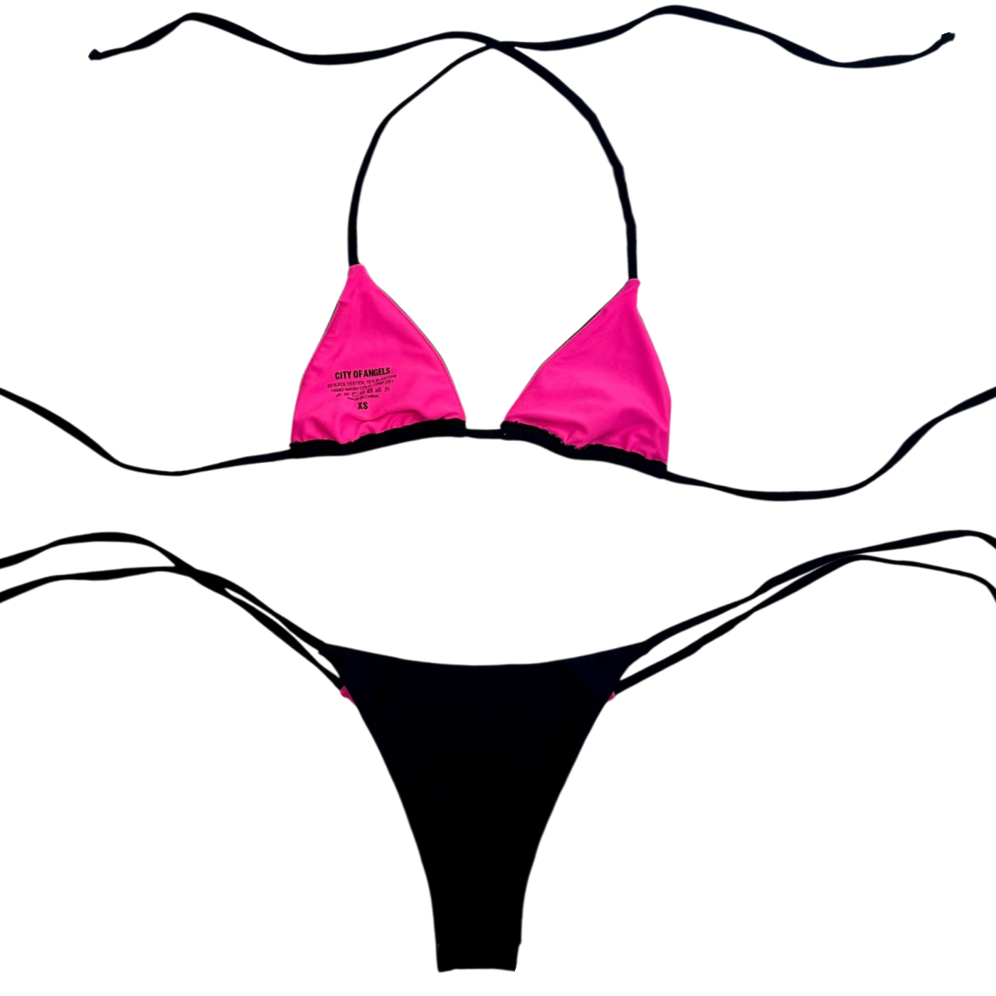 ■SENTI■ [Disney] Check Angel PK Semi-Cut Flipton Swimsuit Laced Bikini Top – City of Angels Apparel